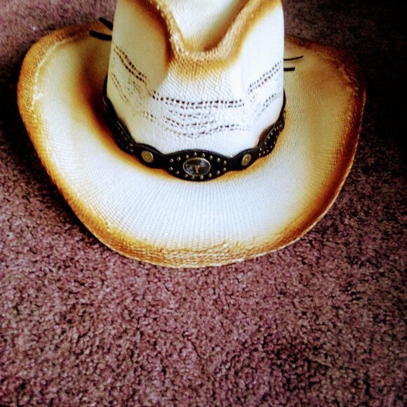 Bohemian hand painted fedora hat hand made - Picture 1 of 5